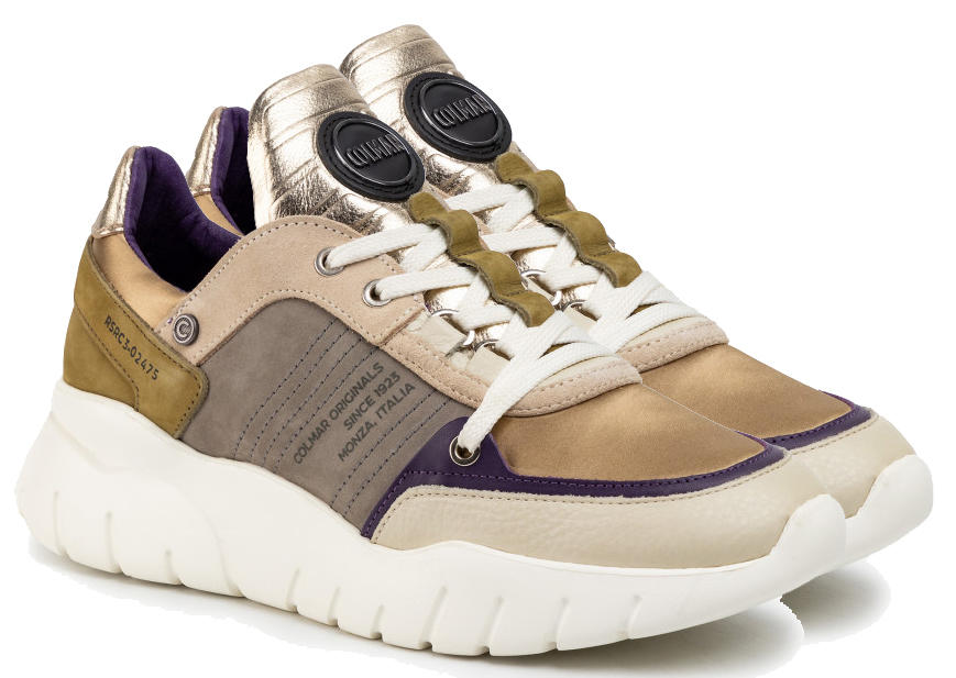 Colmar Sneakers Supreme Diana Research Beige-Verde-Viola-Oro - Acquista A  Prezzi Outlet!