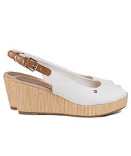 TOMMY HILFIGER ELBA Sandali con zeppa open toe avorio - Scarpe Donna - 1