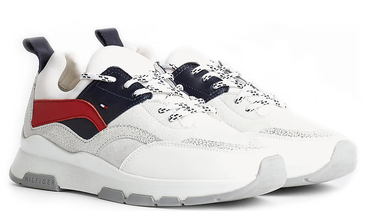 Tommy Hilfiger Sporty Chunky Sneakers Alte Rosso - Acquista A Prezzi Outlet!