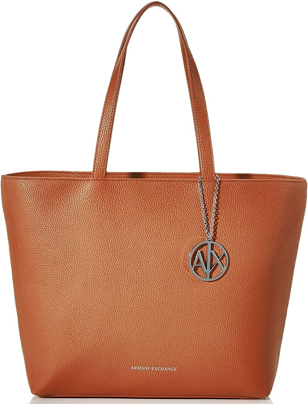 AX Armani Exchange Shopping Bag A Spalla Cognac Acquista Su Le Sac!