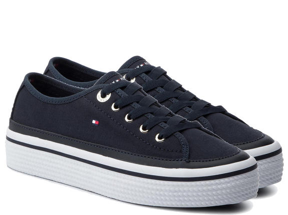 TOMMY HILFIGER  CORPORATE Sneakers in tessuto Midnight - Scarpe Donna