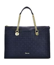 POLLINI Heritage Embossed Borsa a spalla, con tracolla blu - Borse Donna - 1