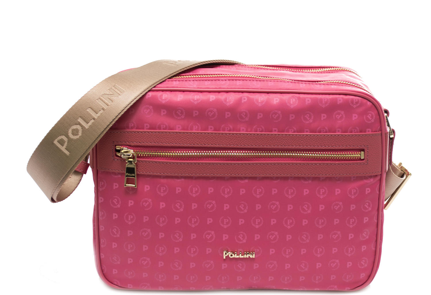Pollini Heritage Soft Borsa A Tracolla, Double Zip Pink - Acquista A Prezzi  Outlet!