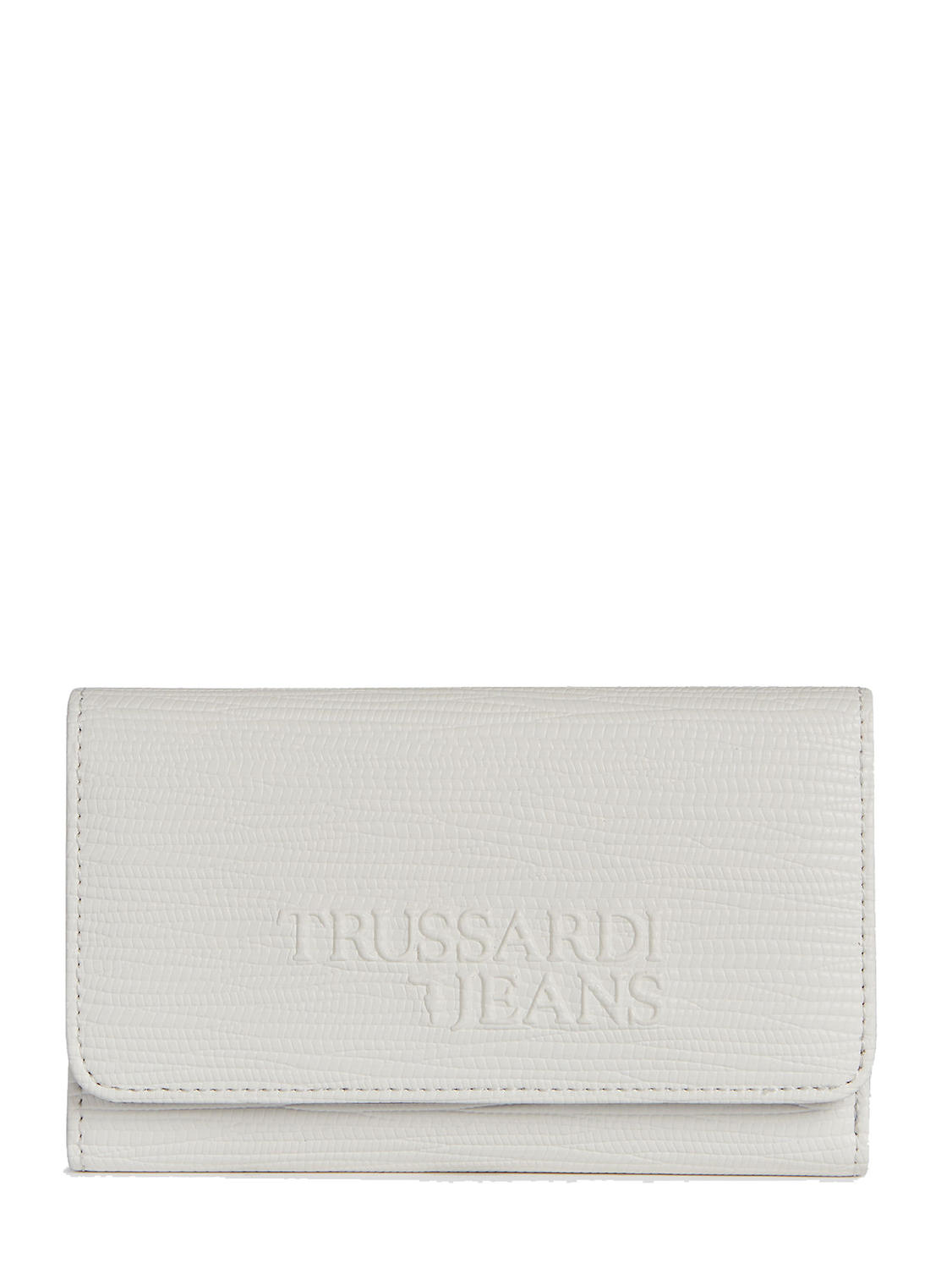 Trussardi Jeans Melly Portafoglio Saffiano White - Acquista A Prezzi Outlet!