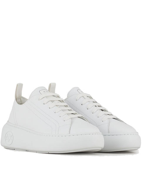 ARMANI EXCHANGE SUPER ACTION Sneakers in pelle OP WHITE - Scarpe Donna
