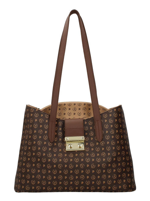 Pollini Heritage Classic Shopper A Spalla Marrone/Crema - Acquista Su Le  Sac!