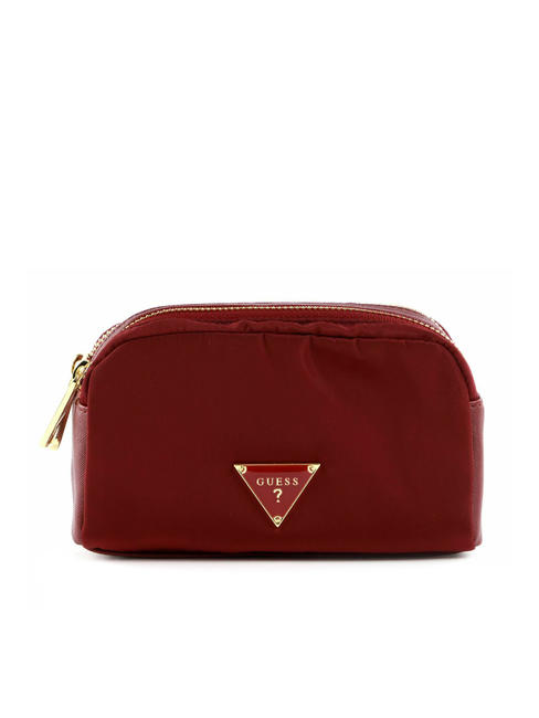 GUESS DID I SAY 90s  Necessaire double zip burgundy - Bustine & Necessaire