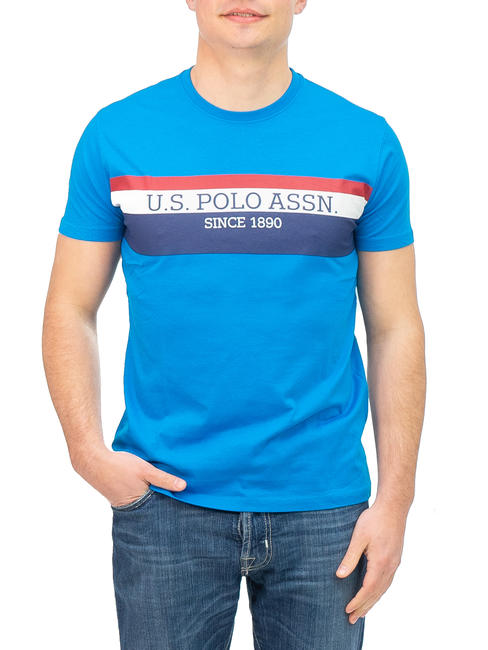 U.S. POLO ASSN.  LOGO T-shirt  Azzurro/Azzurro - T-shirt Uomo