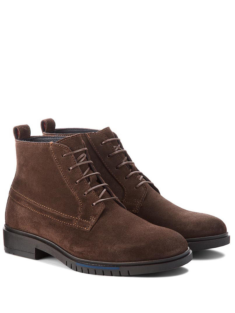 Tommy Hilfiger Stivaletti Uomo In Pelle Suede Coffee Bean - Acquista A  Prezzi Outlet!
