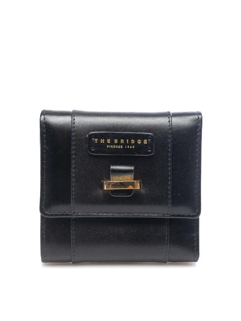 THE BRIDGE VIGNA  Portafoglio in pelle Nero Oro - Portafogli Donna