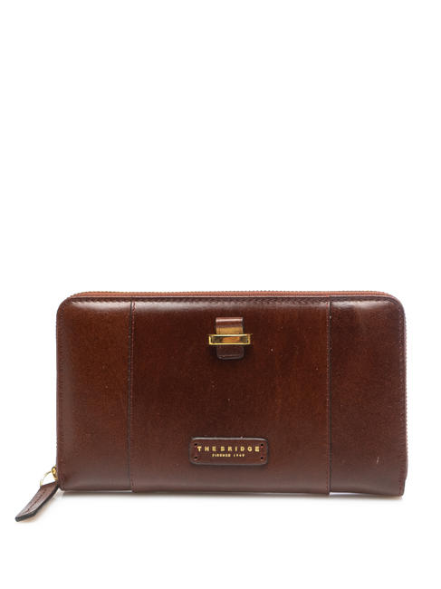 THE BRIDGE VIGNA  Portafoglio zip around in pelle MARRONE - Portafogli Donna