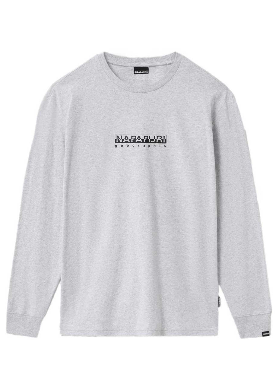 Napapijri S Box Maglia A Maniche Lunghe Light/Grey/Melange - Acquista A  Prezzi Outlet!