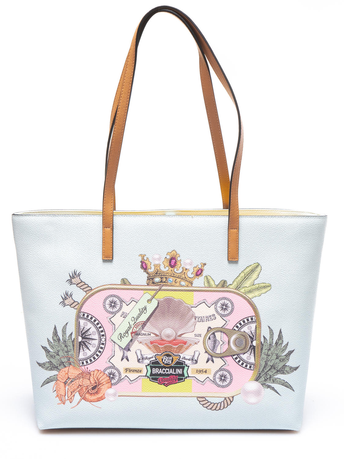 Braccialini Britney Borsa A Spalla Celeste - Acquista A Prezzi Outlet!