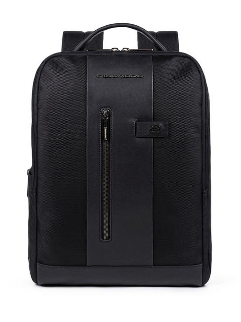 PIQUADRO BRIEF 2 Zaino porta PC in tessuto riciclato Nero - Zaini da lavoro porta PC
