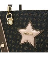 POLLINI Western Heritage Borsa a mano, con tracolla nero lacca - Borse Donna - 5