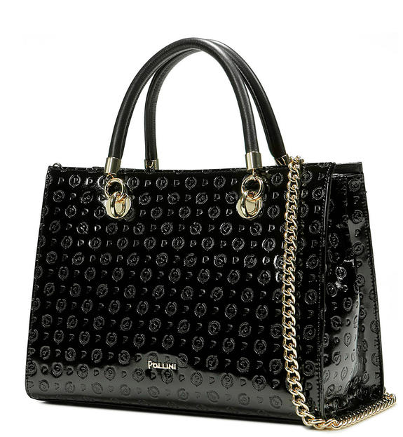 Embossed Heritage Borsa a mano, con tracolla, in vernice Nero - Borse Donna