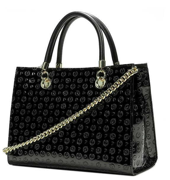 Embossed Heritage Borsa a mano, con tracolla, in vernice Nero - Borse Donna