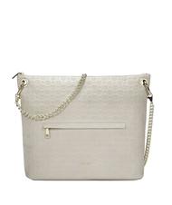 POLLINI Embossed Heritage Borsa a spalla, con tracolla e portachiavi BEIGE - Borse Donna - 3