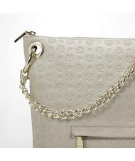 POLLINI Embossed Heritage Borsa a spalla, con tracolla e portachiavi BEIGE - Borse Donna - 5