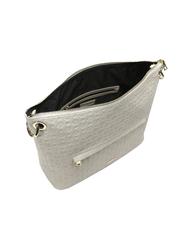 POLLINI Embossed Heritage Borsa a spalla, con tracolla e portachiavi BEIGE - Borse Donna - 6