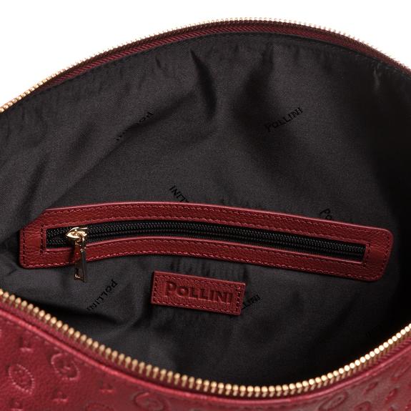 Embossed Heritage Borsa a spalla, con tracolla e portachiavi bordeaux - Borse Donna