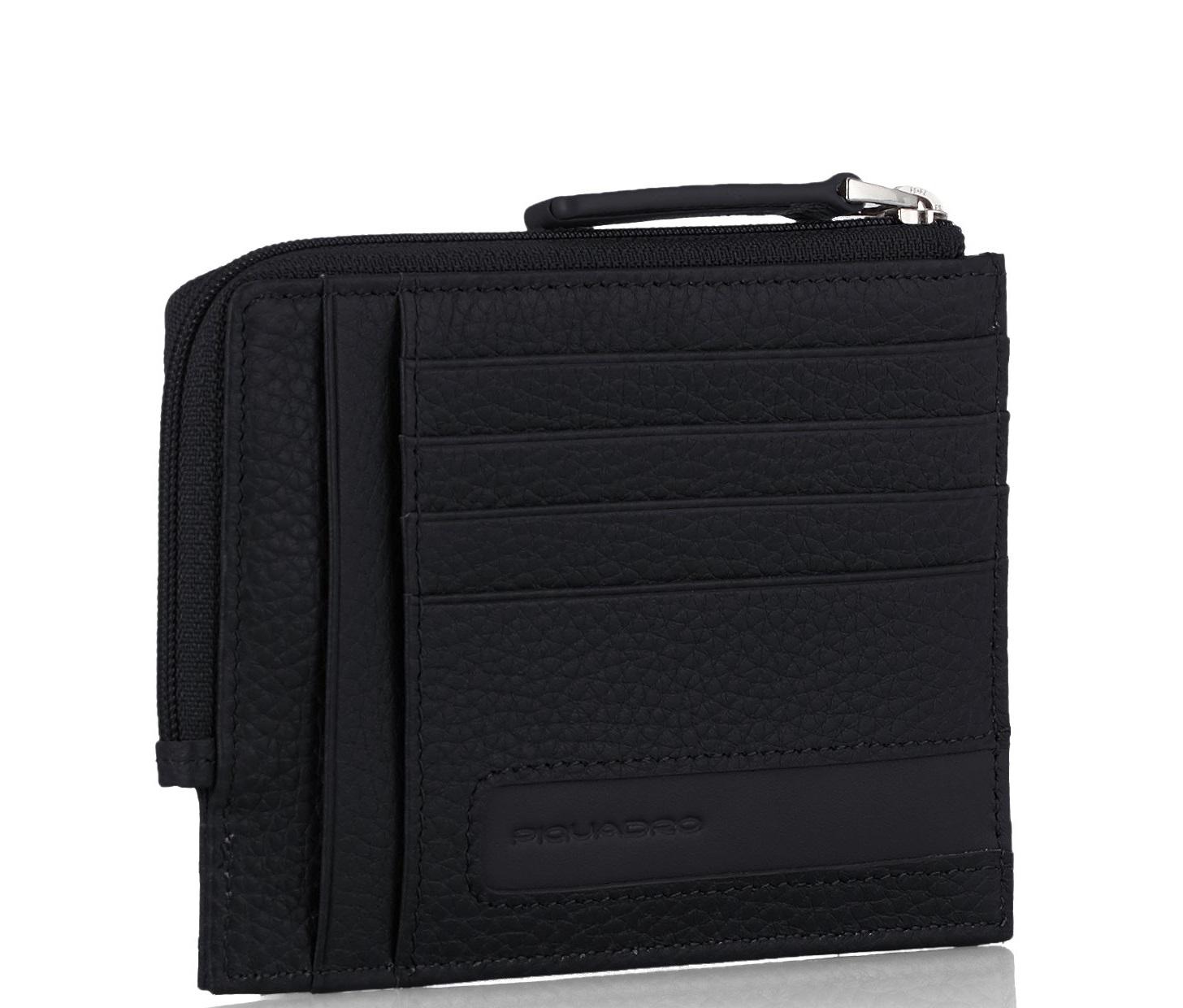 Piquadro Portafoglio Piatto Linea Ili Nero - Acquista A Prezzi Outlet!