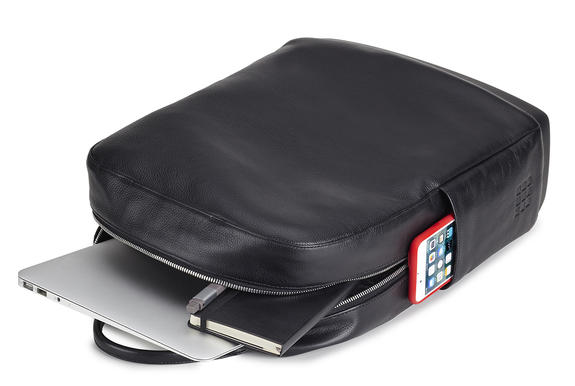 Zaino MOLESKINE CLASSIC LEATHER, porta PC 15" black - Zaini da lavoro porta PC