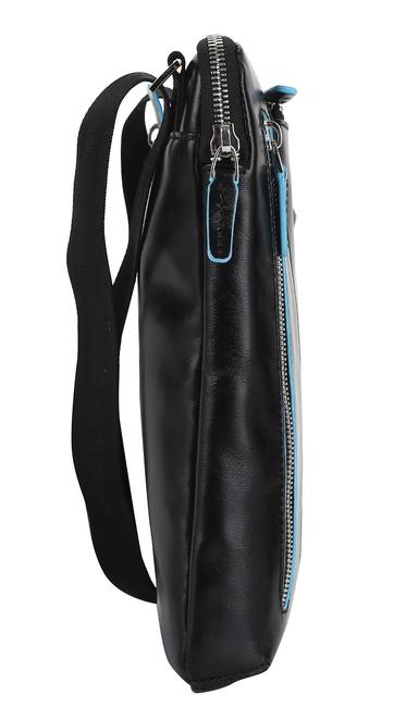 BLUE SQUARE Borsello in pelle porta iPad Nero - Tracolle Uomo