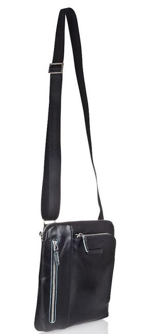 BLUE SQUARE Borsello in pelle porta iPad Nero - Tracolle Uomo