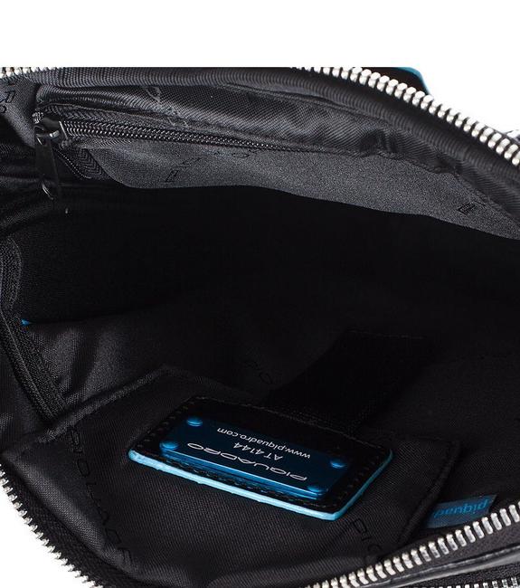 BLUE SQUARE Borsello in pelle porta iPad Nero - Tracolle Uomo