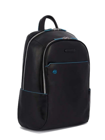 BLUE SQUARE Zaino in pelle porta PC 14" Nero - Zaini da lavoro porta PC