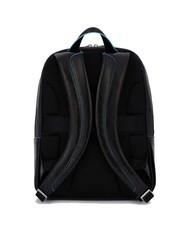 PIQUADRO BLUE SQUARE Zaino in pelle porta PC 14" Nero - Zaini da lavoro porta PC - 3