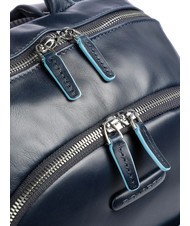 PIQUADRO BLUE SQUARE Zaino in pelle porta PC 14" blu - Zaini da lavoro porta PC - 3