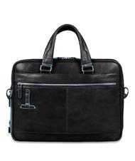 PIQUADRO BLUE SQUARE Cartella in pelle porta PC 14" Nero - Cartelle Lavoro - 5