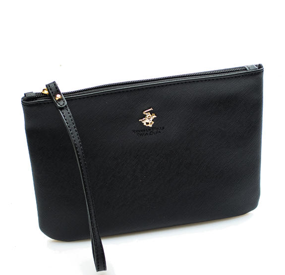  Pochette con polsierina Nero - Borse Donna