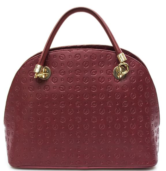Heritage Embossed Borsa a mano, con tracolla bordeaux - Borse Donna