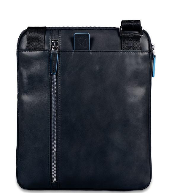 BLUE SQUARE Borsello in pelle porta iPad blu - Tracolle Uomo