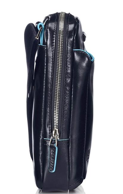 Borsello BLUE SQUARE, porta tablet, in pelle blu - Tracolle Uomo