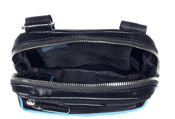 Borsello BLUE SQUARE, porta tablet, in pelle blu - Tracolle Uomo