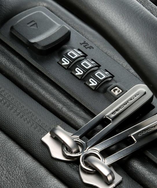 URBAN FAST-CHECK Zaino in pelle porta PC 15,6" Nero - Zaini da lavoro porta PC