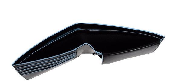 BLUE SQUARE Portafoglio in pelle con RFID Nero - Portafogli Uomo