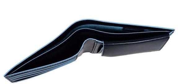 BLUE SQUARE Portafoglio in pelle con RFID blu - Portafogli Uomo