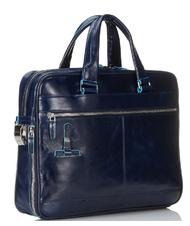 PIQUADRO BLUE SQUARE Cartella in pelle porta PC 14" blu - Cartelle Lavoro - 2