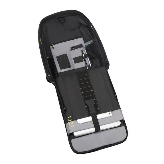 SECURIPAK  Zaino con sistema antifurto, porta PC 15.6" BLACK STEEL - Zaini da lavoro porta PC