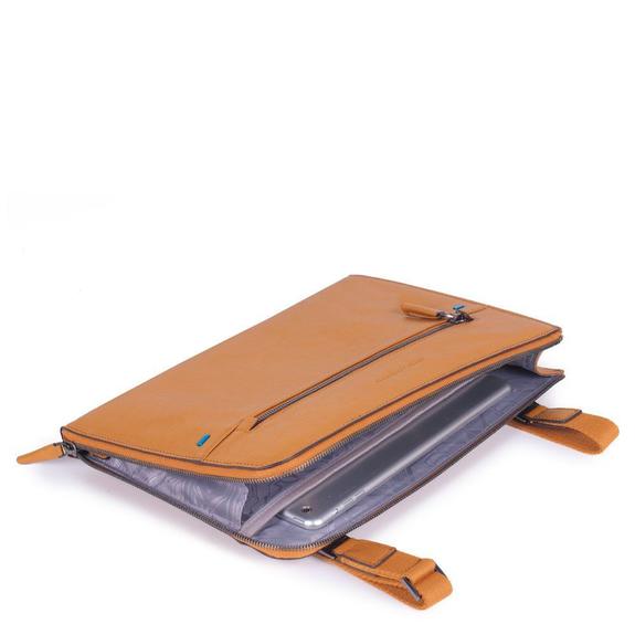 Custodia porta iPad PIKE, in pelle, con tracolla CUOIO - Porta tablet & Organizer