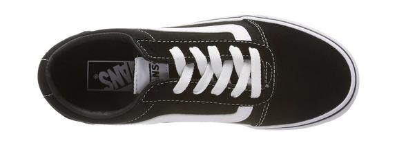 Sneakers Basse WARD, in pelle suede e canvas BLACK/WHITE - Scarpe Donna