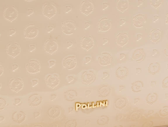 Embossed Heritage Vernice Dome bag a mano, con tracolla Nude - Borse Donna