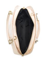 POLLINI Embossed Heritage Vernice Dome bag a mano, con tracolla Nude - Borse Donna - 5