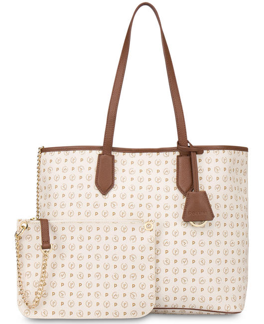 Heritage Classic Shopper a spalla avorio/marrone - Borse Donna