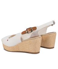 TOMMY HILFIGER ELBA Sandali con zeppa open toe avorio - Scarpe Donna - 5